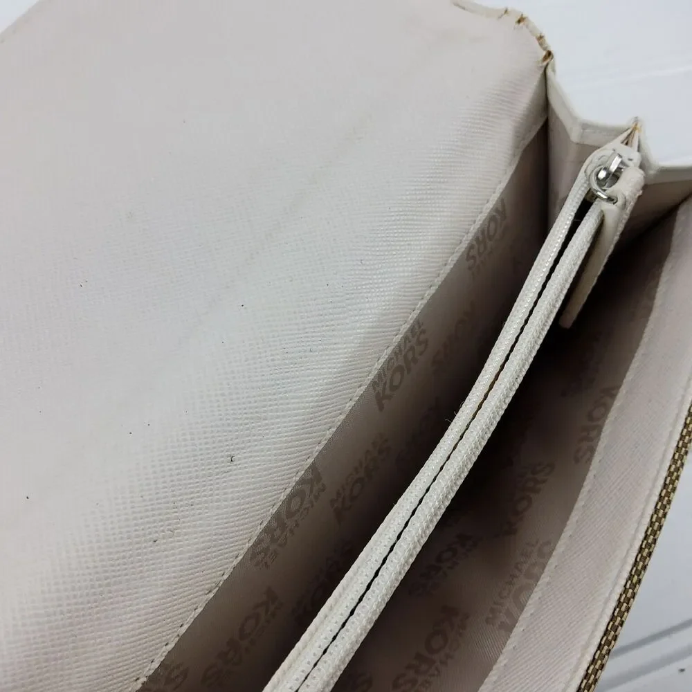 Michael Kors MK Signature Leather Trim Full Size Wallet